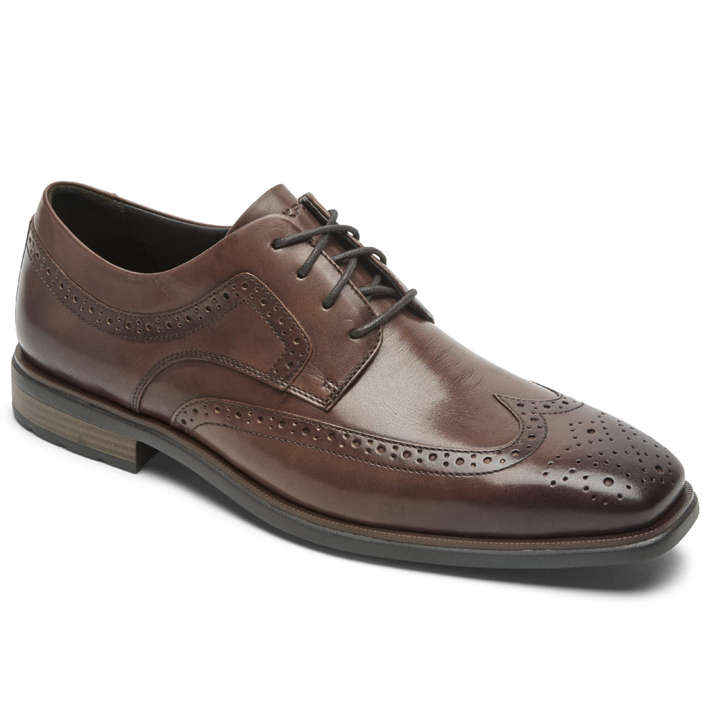 Sapatos Sociais Rockport Homem Marrom - Dres Sports Business 2 Wingtip - 51897PKRQ